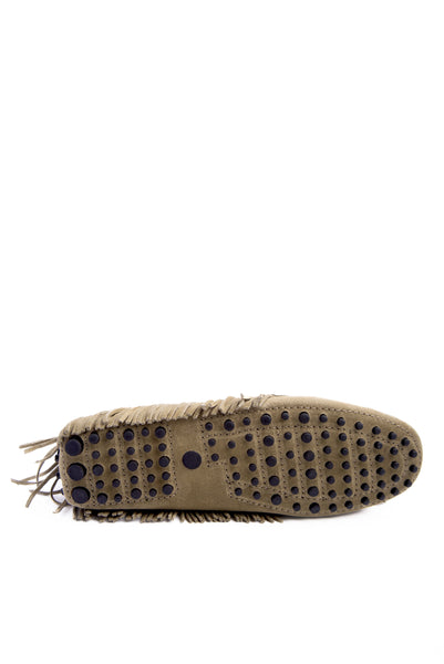 Toujours Beaded Moccasins Navy - Bodega Nantucket