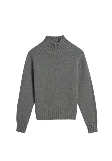 Kaitlyn Cotton Cashmere Sweater Dark Heather Grey - Bodega Nantucket