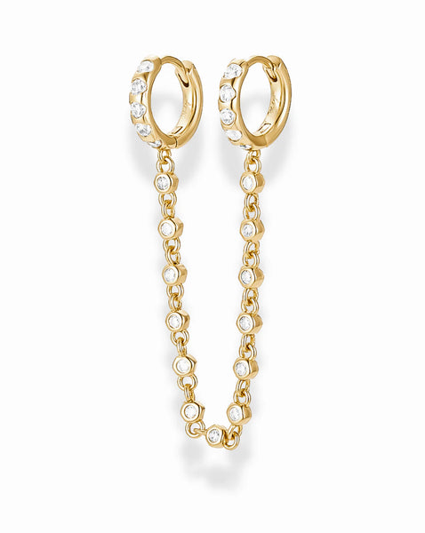 Maren Double Chain Hoop - Bodega Nantucket