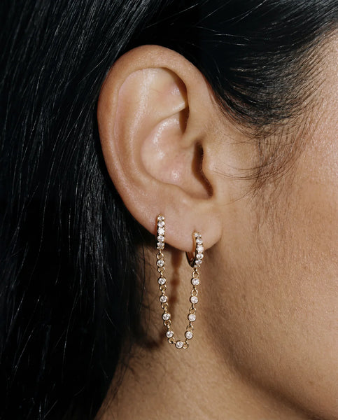 Maren Double Chain Hoop - Bodega Nantucket