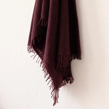 Cashmere Felted Stole in Fig