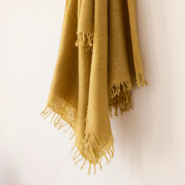 Cashmere Felted Stole in Olivenite