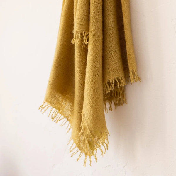 Cashmere Felted Stole in Olivenite