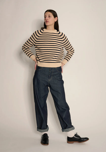Phoebe Stripe Cotton Sweater - Bodega Nantucket