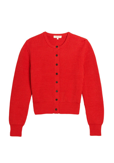 Riana Cotton Cardigan - Vermilion - Bodega Nantucket