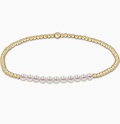 Classic Gold Beaded Bliss 2mm Pearl Bracelet - Bodega Nantucket