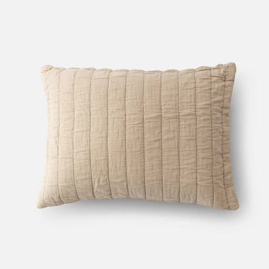 Cotton Channeled Shams Natural - Bodega Nantucket