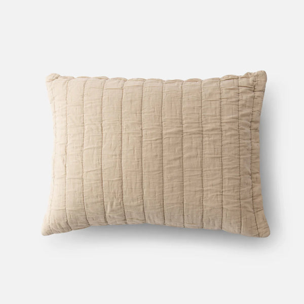 Cotton Channeled Shams Natural - Bodega Nantucket