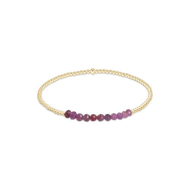 Gold Bliss 2mm Ruby Bracelet - Bodega Nantucket