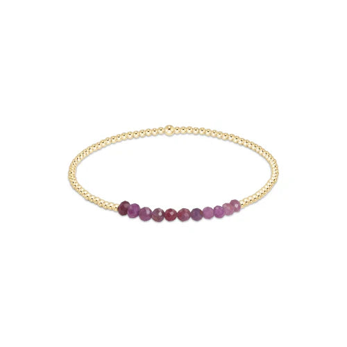 Gold Bliss 2mm Ruby Bracelet - Bodega Nantucket
