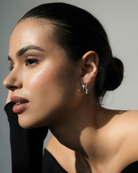 Sullivan Two-Toned Hoops - Bodega Nantucket