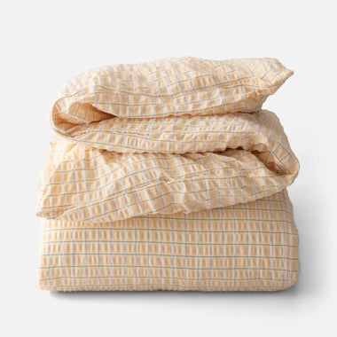 Seersucker Duvet Yellow - Bodega Nantucket