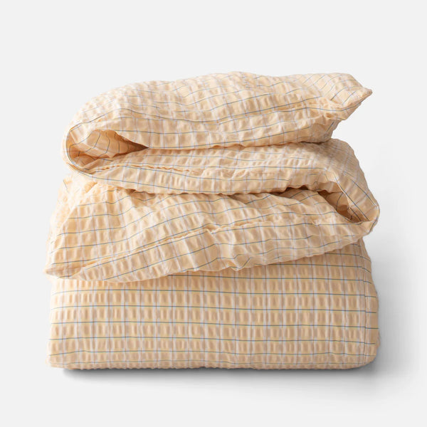 Seersucker Duvet Yellow - Bodega Nantucket
