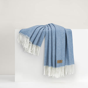 Herringbone Throw, Chambray - Bodega Nantucket