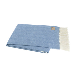 Herringbone Throw, Chambray - Bodega Nantucket
