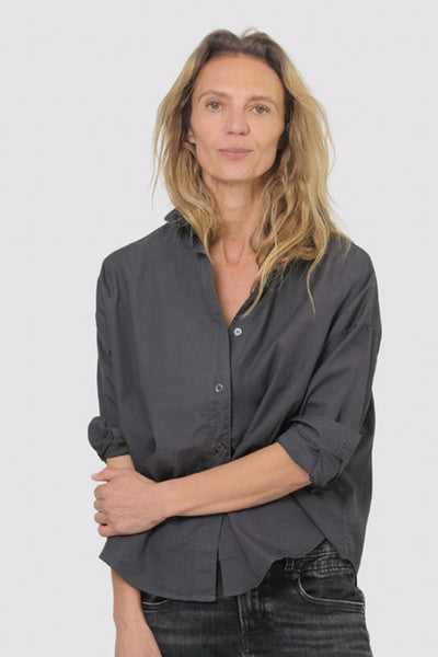 Zoe Japanese Poplin Shirt, Slate