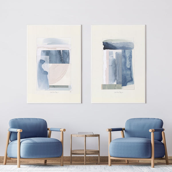 Water Color Collage 6 Large - Bodega Nantucket