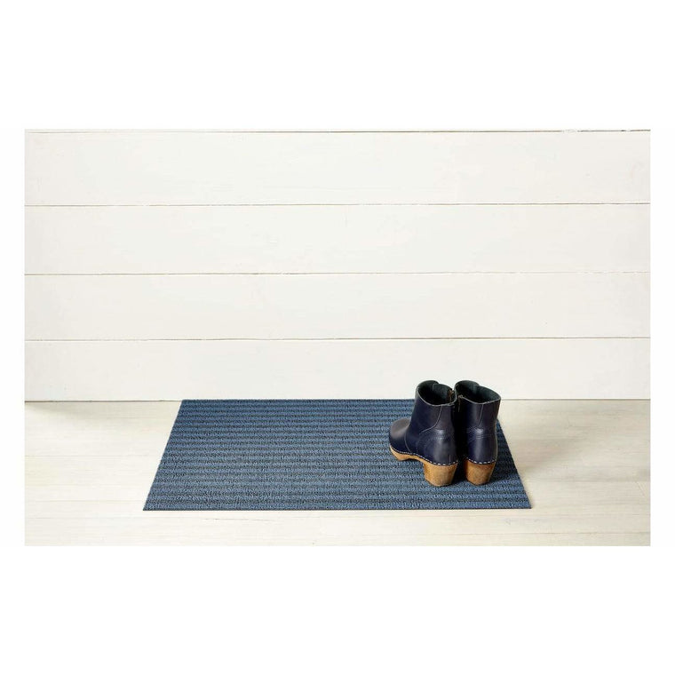 Chilewich Block Stripe Shag Doormat - Taupe