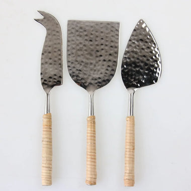 Rattan Wrapped Cheese Set - Bodega Nantucket