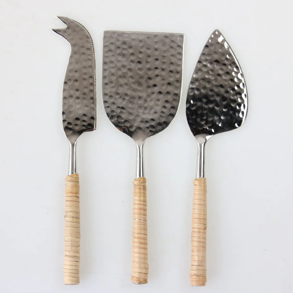 Rattan Wrapped Cheese Set - Bodega Nantucket