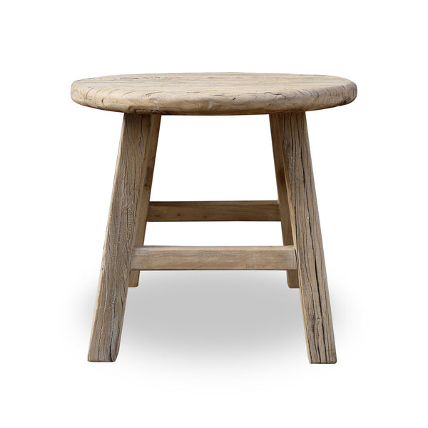 Round Rustic Side Table - Bodega Nantucket