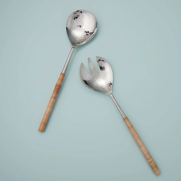 Rattan Wrapped Serving Set - Bodega Nantucket