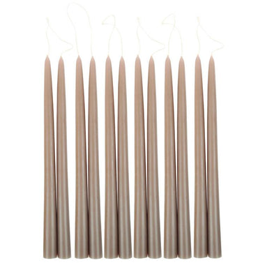 Greige Dipped Taper Candles - Bodega Nantucket