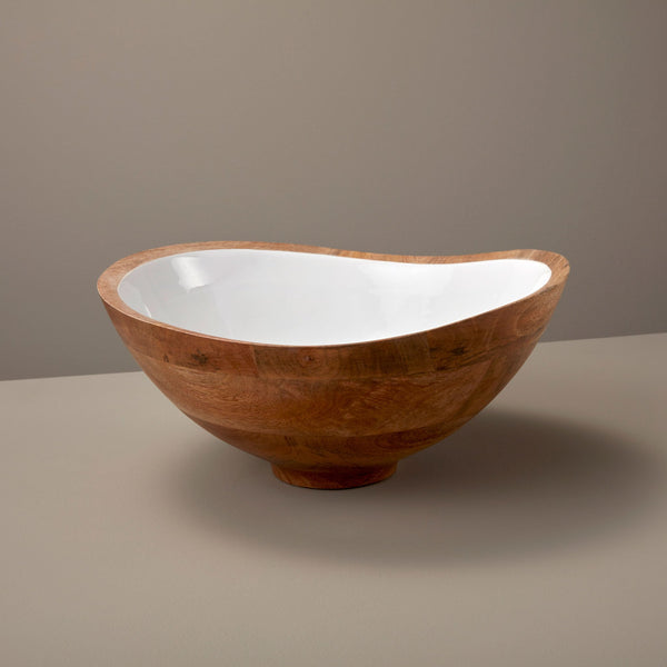 White Wood Bowl - Bodega Nantucket