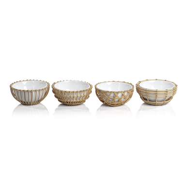 Wicker and Bamboo Bowls S/4 - Bodega Nantucket