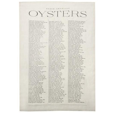 Oyster List Tea Towel - Bodega Nantucket