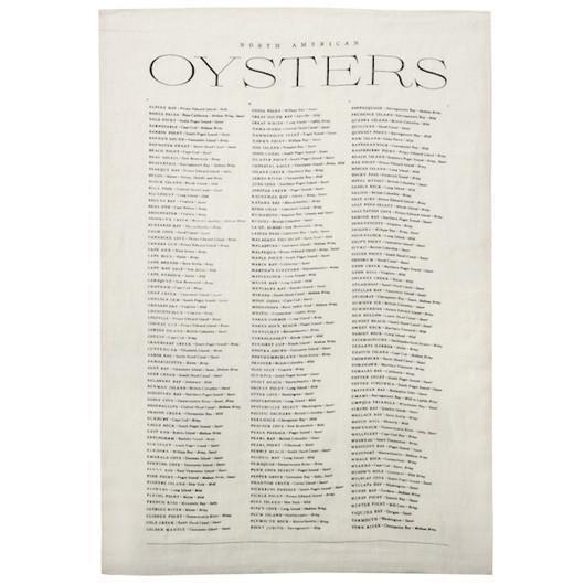 Oyster List Tea Towel - Bodega Nantucket