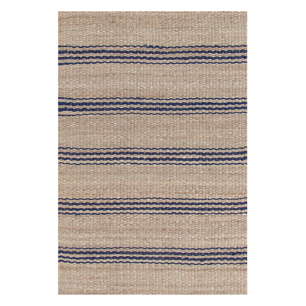Jute Ticking Stripe Indigo - Bodega Nantucket