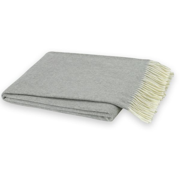 Herringbone Throw, Light Gray - Bodega Nantucket
