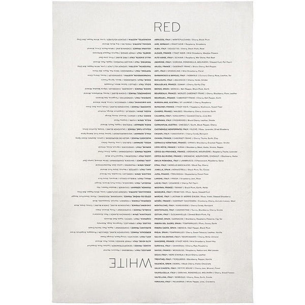 Wine List Tea Towel - Bodega Nantucket