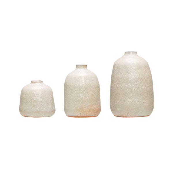 Terra-cotta Vases Grey Sand Finish - Bodega Nantucket