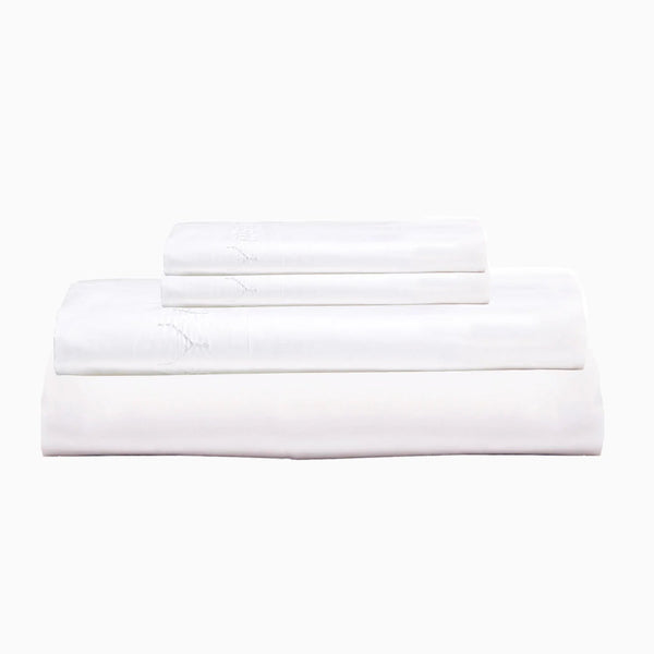 Stitched White Sheet Sheet - Bodega Nantucket